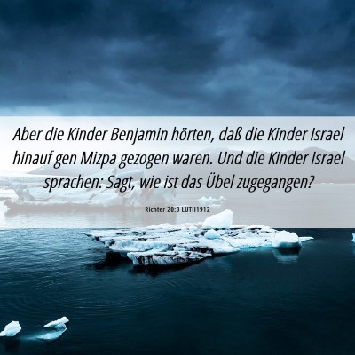 Picture 06 - Richter 20:3 LUTH1912 - Aber die Kinder Benjamin hörten, daß die Kinder - Bible Verse Picture