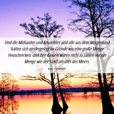 Picture 06 - Richter 7:12 LUTH1912 - Und die Midianiter und Amalekiter und alle aus - Bible Verse Picture