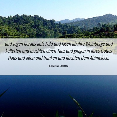 Picture 06 - Richter 9:27 LUTH1912 - und zogen heraus aufs Feld und lasen ab ihre - Bible Verse Picture