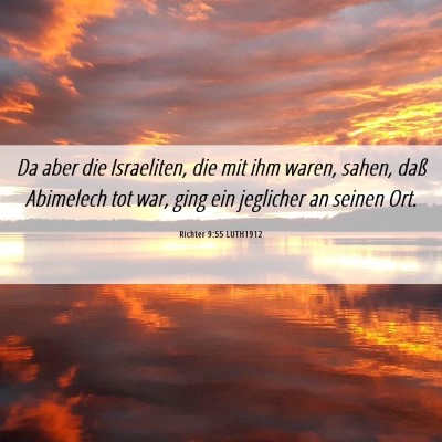 Picture 06 - Richter 9:55 LUTH1912 - Da aber die Israeliten, die mit ihm waren, sahen, - Bible Verse Picture