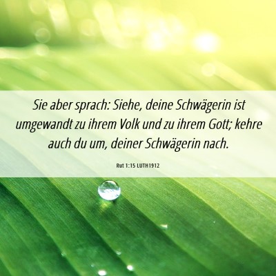 Picture 06 - Rut 1:15 LUTH1912 - Sie aber sprach: Siehe, deine Schwägerin ist - Bible Verse Picture