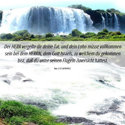 Picture 06 - Rut 2:12 LUTH1912 - Der HERR vergelte dir deine Tat, und dein Lohn - Bible Verse Picture
