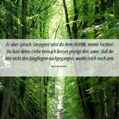 Picture 06 - Rut 3:10 LUTH1912 - Er aber sprach: Gesegnet seist du dem HERRN, - Bible Verse Picture