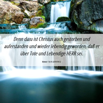 Picture 06 - Römer 14:9 LUTH1912 - Denn dazu ist Christus auch gestorben und - Bible Verse Picture
