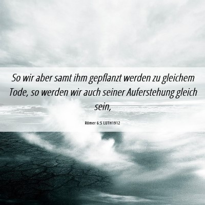 Picture 06 - Römer 6:5 LUTH1912 - So wir aber samt ihm gepflanzt werden zu gleichem - Bible Verse Picture
