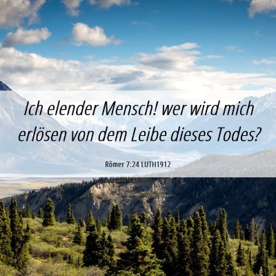Picture 06 - Römer 7:24 LUTH1912 - Ich elender Mensch! wer wird mich erlösen von - Bible Verse Picture