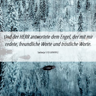 Picture 06 - Sacharja 1:13 LUTH1912 - Und der HERR antwortete dem Engel, der mit mir - Bible Verse Picture