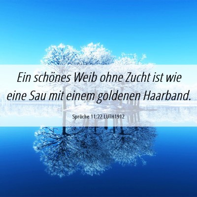 Picture 06 - Sprüche 11:22 LUTH1912 - Ein schönes Weib ohne Zucht ist wie eine Sau mit - Bible Verse Picture