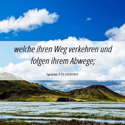 Picture 06 - Sprüche 2:15 LUTH1912 - welche ihren Weg verkehren und folgen ihrem - Bible Verse Picture