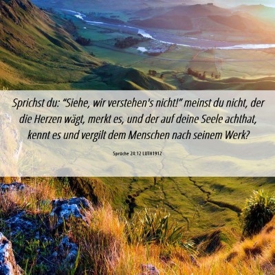 Picture 06 - Sprüche 24:12 LUTH1912 - Sprichst du: “Siehe, wir verstehen's nicht!” - Bible Verse Picture