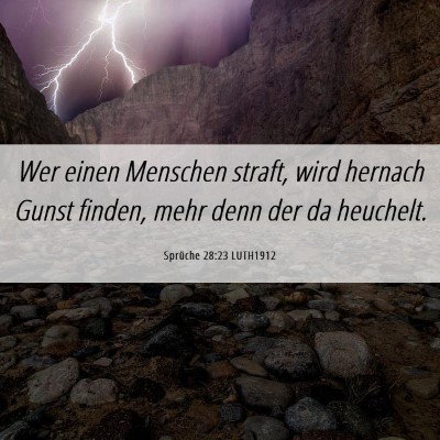 Picture 06 - Sprüche 28:23 LUTH1912 - Wer einen Menschen straft, wird hernach Gunst - Bible Verse Picture