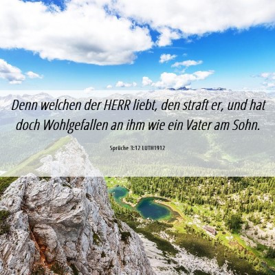 Picture 06 - Sprüche 3:12 LUTH1912 - Denn welchen der HERR liebt, den straft er, und - Bible Verse Picture