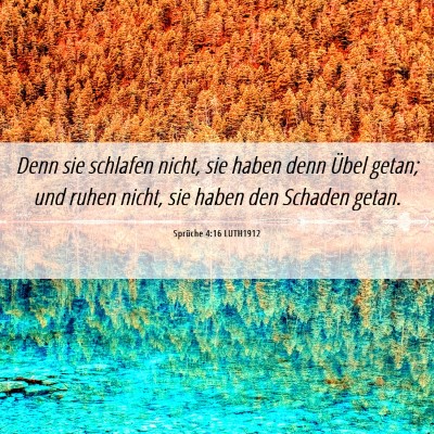 Picture 06 - Sprüche 4:16 LUTH1912 - Denn sie schlafen nicht, sie haben denn Übel - Bible Verse Picture