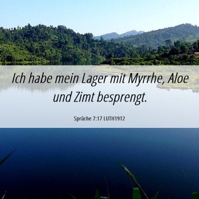 Picture 06 - Sprüche 7:17 LUTH1912 - Ich habe mein Lager mit Myrrhe, Aloe und Zimt - Bible Verse Picture