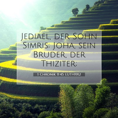Picture 07 - 1 Chronik 11:45 LUTH1912 - Jediael, der Sohn Simris; Joha, sein Bruder, der - Bible Verse Picture