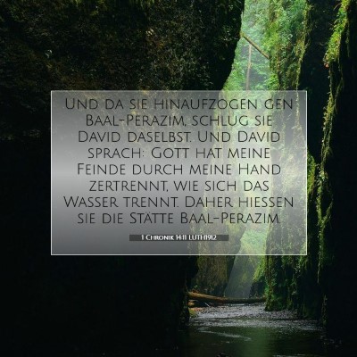 Picture 07 - 1 Chronik 14:11 LUTH1912 - Und da sie hinaufzogen gen Baal-Perazim, schlug - Bible Verse Picture