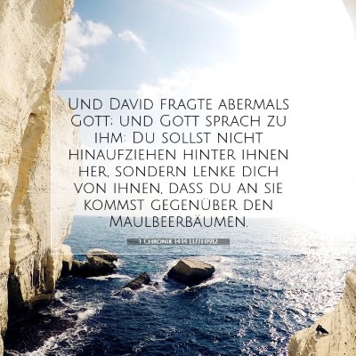 Picture 07 - 1 Chronik 14:14 LUTH1912 - Und David fragte abermals Gott; und Gott sprach - Bible Verse Picture