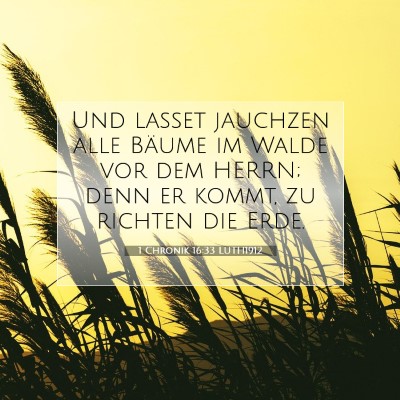 Picture 07 - 1 Chronik 16:33 LUTH1912 - Und lasset jauchzen alle Bäume im Walde vor dem - Bible Verse Picture