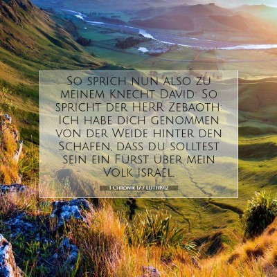 Picture 07 - 1 Chronik 17:7 LUTH1912 - So sprich nun also zu meinem Knecht David: So - Bible Verse Picture