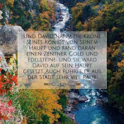 Picture 07 - 1 Chronik 20:2 LUTH1912 - Und David nahm die Krone seines Königs von - Bible Verse Picture