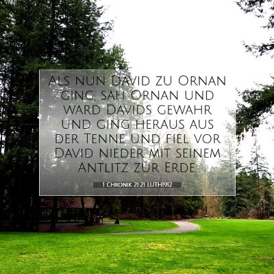 Picture 07 - 1 Chronik 21:21 LUTH1912 - Als nun David zu Ornan ging, sah Ornan und ward - Bible Verse Picture