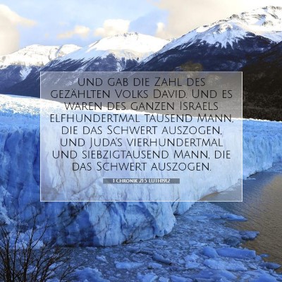 Picture 07 - 1 Chronik 21:5 LUTH1912 - und gab die Zahl des gezählten Volks David. Und - Bible Verse Picture