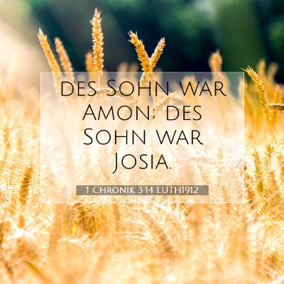 Picture 07 - 1 Chronik 3:14 LUTH1912 - des Sohn war Amon; des Sohn war - Bible Verse Picture