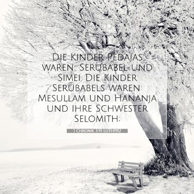Picture 07 - 1 Chronik 3:19 LUTH1912 - Die Kinder Pedajas waren: Serubabel und Simei. - Bible Verse Picture