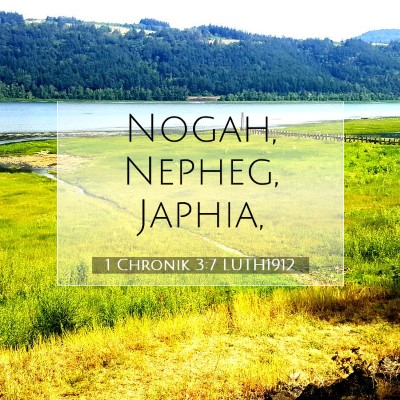 Picture 07 - 1 Chronik 3:7 LUTH1912 - Nogah, Nepheg, - Bible Verse Picture