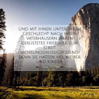 Picture 07 - 1 Chronik 7:4 LUTH1912 - Und mit ihnen unter ihrem Geschlecht nach ihren - Bible Verse Picture