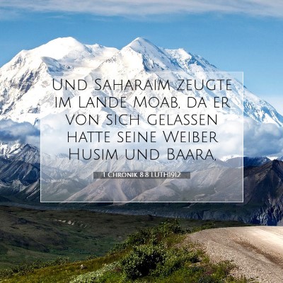Picture 07 - 1 Chronik 8:8 LUTH1912 - Und Saharaim zeugte im Lande Moab, da er von sich - Bible Verse Picture