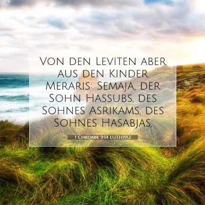 Picture 07 - 1 Chronik 9:14 LUTH1912 - Von den Leviten aber aus den Kinder Meraris: - Bible Verse Picture