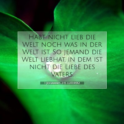 Picture 07 - 1 Johannes 2:15 LUTH1912 - Habt nicht lieb die Welt noch was in der Welt - Bible Verse Picture