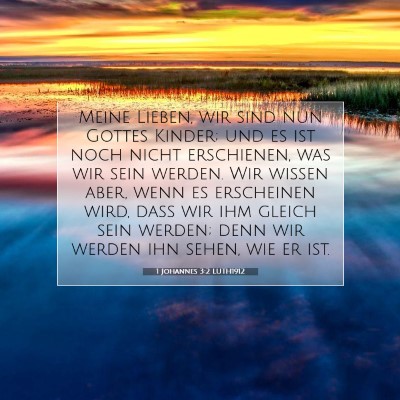 Picture 07 - 1 Johannes 3:2 LUTH1912 - Meine Lieben, wir sind nun Gottes Kinder; und es - Bible Verse Picture