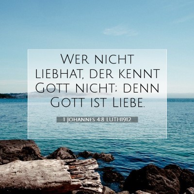 Picture 07 - 1 Johannes 4:8 LUTH1912 - Wer nicht liebhat, der kennt Gott nicht; denn - Bible Verse Picture