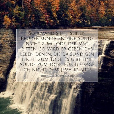 Picture 07 - 1 Johannes 5:16 LUTH1912 - So jemand sieht seinen Bruder sündigen eine - Bible Verse Picture
