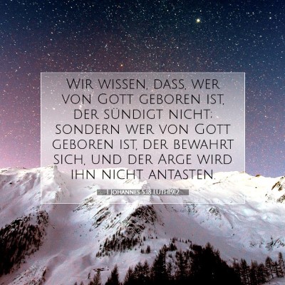 Picture 07 - 1 Johannes 5:18 LUTH1912 - Wir wissen, daß, wer von Gott geboren ist, der - Bible Verse Picture