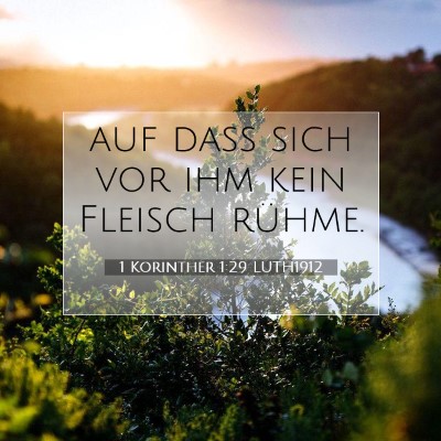 Picture 07 - 1 Korinther 1:29 LUTH1912 - auf daß sich vor ihm kein Fleisch - Bible Verse Picture