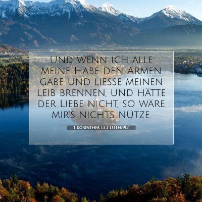 Picture 07 - 1 Korinther 13:3 LUTH1912 - Und wenn ich alle meine Habe den Armen gäbe und - Bible Verse Picture