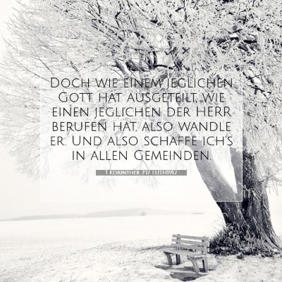 Picture 07 - 1 Korinther 7:17 LUTH1912 - Doch wie einem jeglichen Gott hat ausgeteilt, wie - Bible Verse Picture