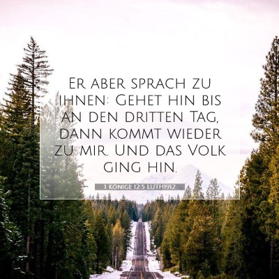 Picture 07 - 1 Könige 12:5 LUTH1912 - Er aber sprach zu ihnen: Gehet hin bis an den - Bible Verse Picture