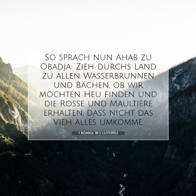 Picture 07 - 1 Könige 18:5 LUTH1912 - So sprach nun Ahab zu Obadja: Zieh durchs Land zu - Bible Verse Picture