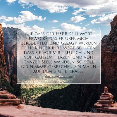 Picture 07 - 1 Könige 2:4 LUTH1912 - auf daß der HERR sein Wort erwecke, das er über - Bible Verse Picture