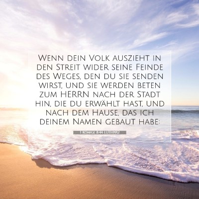 Picture 07 - 1 Könige 8:44 LUTH1912 - Wenn dein Volk auszieht in den Streit wider seine - Bible Verse Picture