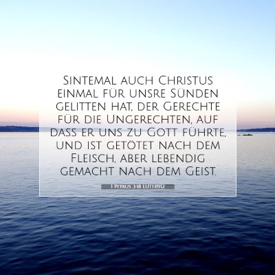 Picture 07 - 1 Petrus 3:18 LUTH1912 - Sintemal auch Christus einmal für unsre Sünden - Bible Verse Picture