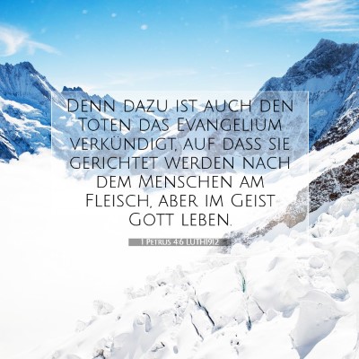 Picture 07 - 1 Petrus 4:6 LUTH1912 - Denn dazu ist auch den Toten das Evangelium - Bible Verse Picture