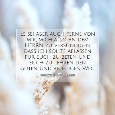 Picture 07 - 1 Samuel 12:23 LUTH1912 - Es sei aber auch ferne von mir, mich also an dem - Bible Verse Picture