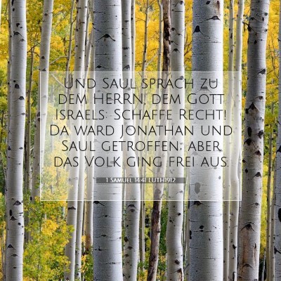 Picture 07 - 1 Samuel 14:41 LUTH1912 - Und Saul sprach zu dem HERRN, dem Gott Israels: - Bible Verse Picture
