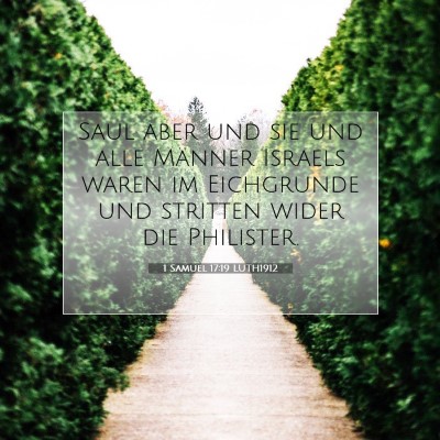 Picture 07 - 1 Samuel 17:19 LUTH1912 - Saul aber und sie und alle Männer Israels waren - Bible Verse Picture