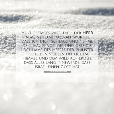 Picture 07 - 1 Samuel 17:46 LUTH1912 - Heutigestages wird dich der HERR in meine Hand - Bible Verse Picture